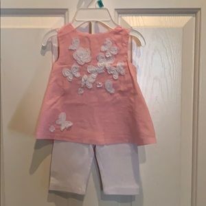 Baby tank top blouse and capris leggings